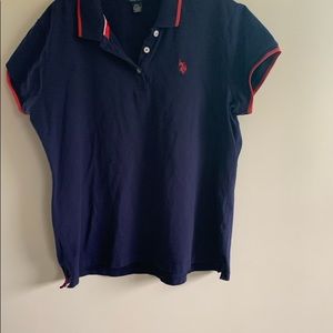 U.S. Polo Red & Blue Polo Shirt
